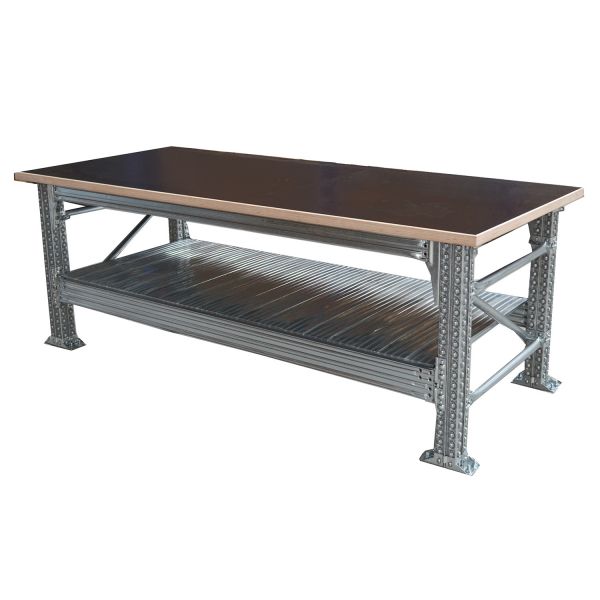 Werkbank type456 H927xD800xL1200  incl. betonplex  bovenblad (36 mm) plus 1 legbord.